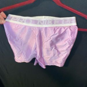 Nike reflective pastel purple tight compression biker shorts size medium